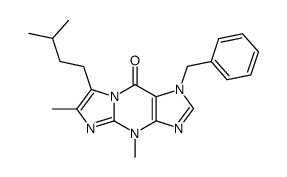 1-benzyl-1,4-dihydro-4,6-dimethyl-7-(3-methylbutyl)-9H-imidazo<1,2-a>purin-9-one结构式