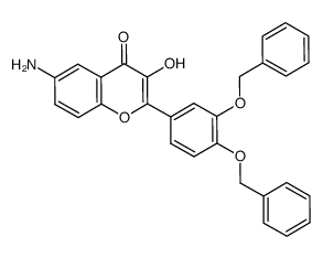 2-(3,4-dibenzyloxyphenyl)-3-hydroxy-6-amino-4H-1-benzopyran-4-one Structure