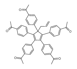 5-allyl-1,2,3,4,5-penta(4-acetylphenyl)cyclopentadiene Structure