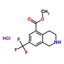Methyl 7-(trifluoromethyl)-1,2,3,4-tetrahydroisoquinoline-5-carboxylate hydrochloride structure