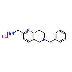 (6-苄基-5,6,7,8-四氢-1,6-萘啶-2-基)甲胺盐酸盐结构式