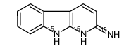 2-Amino-9H-pyrido[2,3-b]indole-15N3 Structure