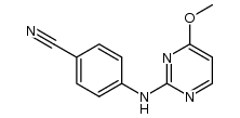 4-(4-methoxypyrimidin-2-ylamino)benzonitrile结构式