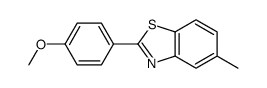 2-(4-甲氧基苯基)-5-甲基苯并[d]噻唑结构式