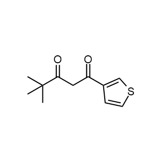 4,4-二甲基-1-(噻吩-3-基)戊烷-1,3-二酮结构式