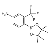 4-(4,4,5,5-四甲基-1,3,2-二氧硼杂环戊烷-2-基)-3-(三氟甲基)苯胺结构式