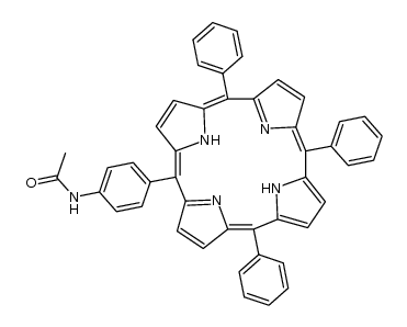 5-(4-acetamidophenyl)-10,15,20-tris(phenyl)porphyrin Structure