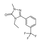 4-ethyl-2-methyl-5-[3-(trifluoromethyl)phenyl]-1,2,4-triazol-3-one结构式