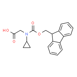 2-{环丙基[(9h-芴-9-基甲氧基)羰基]氨基}乙酸结构式