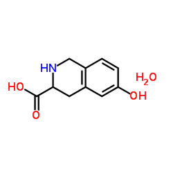 6-羟基-1,2,3,4-四氢异喹啉-3-羧酸一水合物结构式