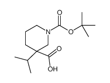 1-Boc-3-isopropylpiperidine-3-carboxylic Acid Structure