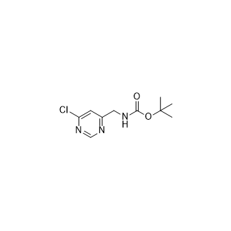 N-[(6-氯嘧啶-4-基)甲基]氨基甲酸叔丁酯结构式