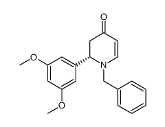 N-benzyl-2,3-dihydro-2-(3,5-dimethoxyphenyl)-4-pyridone结构式