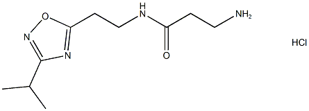 3-氨基-N-(2-(3-异丙基-1,2,4-噁二唑-5-基)乙基)丙酰胺盐酸盐结构式