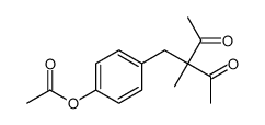 [4-(2-acetyl-2-methyl-3-oxobutyl)phenyl] acetate结构式