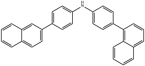 4-(1-Naphthalenyl)-N-[4-(2-naphthalenyl)phenyl]benzenamine Structure