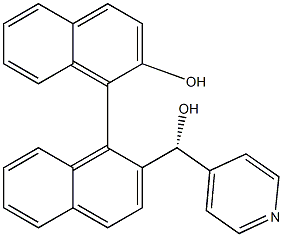(S)-2-羟基-2'-[(R)-羟基(4-吡啶基)甲基]-[1,1'-联萘]结构式
