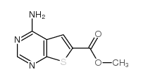 4-氨基噻吩并[2,3-d]嘧啶-6-羧酸甲酯结构式