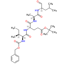 Z-Ile-Glu(OtBu)-Ala-Leu-aldehyde Structure