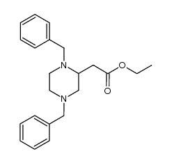 ethyl (1,4-dibenzylpiperazin-2-yl)acetate Structure