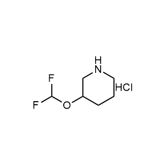 3-(二氟甲氧基)哌啶盐酸盐结构式