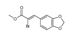 (Z)-3-(benzo[d][1,3]dioxol-5-yl)-2-bromoacrylic acid methyl ester Structure