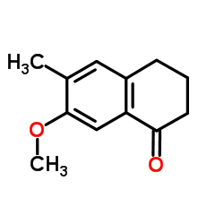 7-甲氧基-6-甲基-3,4-二氢萘-1(2H)-酮结构式