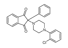 2-[4-(2-chlorophenyl)piperazin-1-yl]-2-phenylindene-1,3-dione结构式