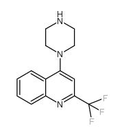 4-(1-哌嗪基)-2-(三氟甲基)喹啉结构式