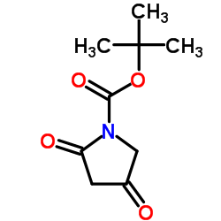 1-BOC-吡咯烷-2,4-二酮结构式
