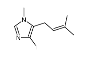 4-iodo-1-methyl-5-(3-methylbut-2-en-1-yl)-1H-imidazole Structure
