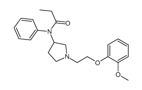 N-[1-[2-(2-methoxyphenoxy)ethyl]pyrrolidin-3-yl]-N-phenylpropanamide结构式