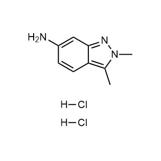 2,3-二甲基-2H-吲唑-6-胺二盐酸盐结构式