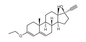 3-ethoxy-17α-ethynylandrosta-3,5-dien-17β-ol-3-one结构式