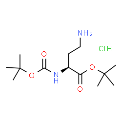 (S)-4-氨基-2-((叔丁氧基羰基)氨基)丁酸叔丁酯盐酸盐结构式