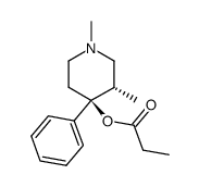 Propionic acid (3S)-1,3α-dimethyl-4-phenylpiperidine-4β-yl ester Structure
