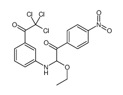 2,2,2-trichloro-1-[3-[[1-ethoxy-2-(4-nitrophenyl)-2-oxoethyl]amino]phenyl]ethanone结构式