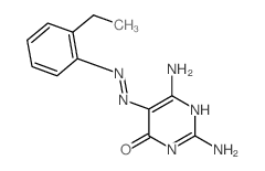 4(3H)-Pyrimidinone,2,6-diamino-5-[2-(2-ethylphenyl)diazenyl]-结构式