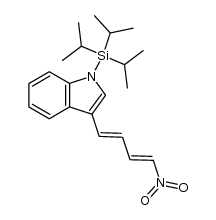 1-triisopropylsilyl-3-(4-nitro-1,3-butadienyl)indole Structure