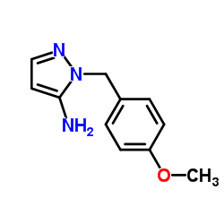 2-(4-甲氧基苄基)-2H-吡唑-3-基胺结构式