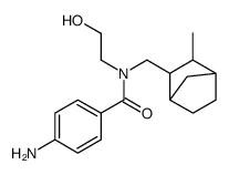 p-Amino-N-(2-hydroxyethyl)-N-[(3-methyl-2-norbornyl)methyl]benzamide structure