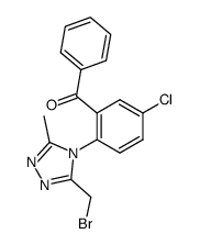 2-(3-bromomethyl-5-methyl-[1,2,4]triazol-4-yl)-5-chloro-benzophenone Structure