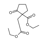 2-Carbethoxy-2-(carbethoxymethyl)-1-cyclopentanone Structure