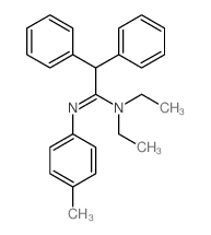 N,N-diethyl-N-(4-methylphenyl)-2,2-diphenyl-ethanimidamide结构式