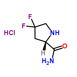 4,4-Difluoro-L-prolinamide hydrochloride (1:1) Structure