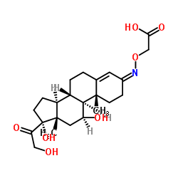 氢化可的松3-(O-羧甲基)肟结构式