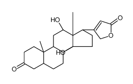 (5β)-12,β,14-dihydroxy-3-oxocard-20(22)-enolide结构式