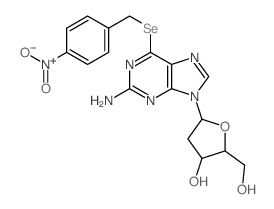 Guanosine,2'-deoxy-6-Se-[(4-nitrophenyl)methyl]-6-seleno- (9CI)结构式