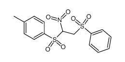 1-Nitro-1-(p-tolylsulfonyl)-2-(phenylsulfonyl)-ethan结构式