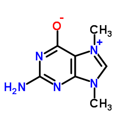 2-Amino-7,9-dimethyl-9H-purin-7-ium-6-olate structure
